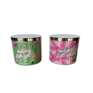 Bath & Body Works Holiday Dill-ight (Dill Pickle) 3 wick Candle w/Essential Oils